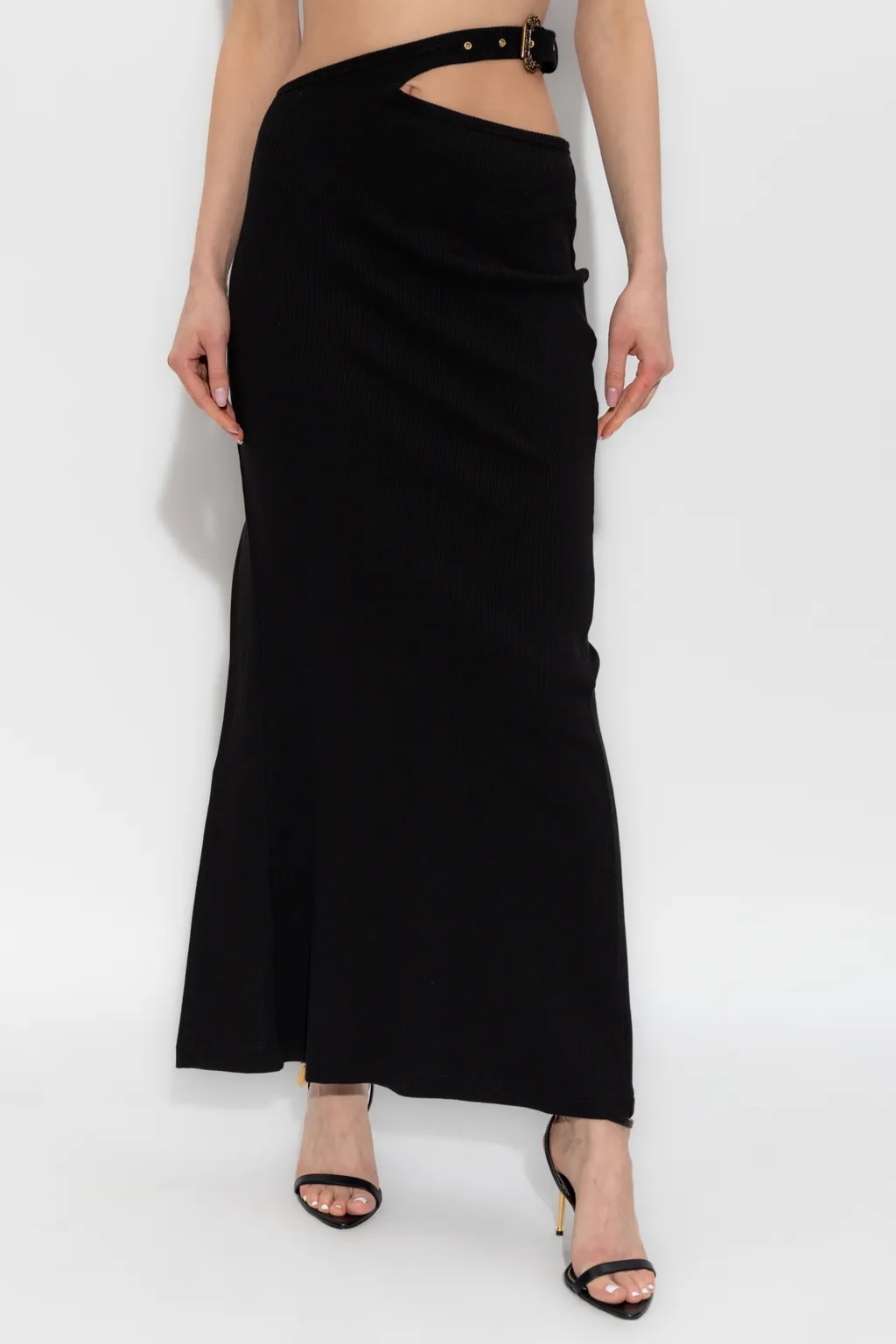 Asymmetric Belted Skirt