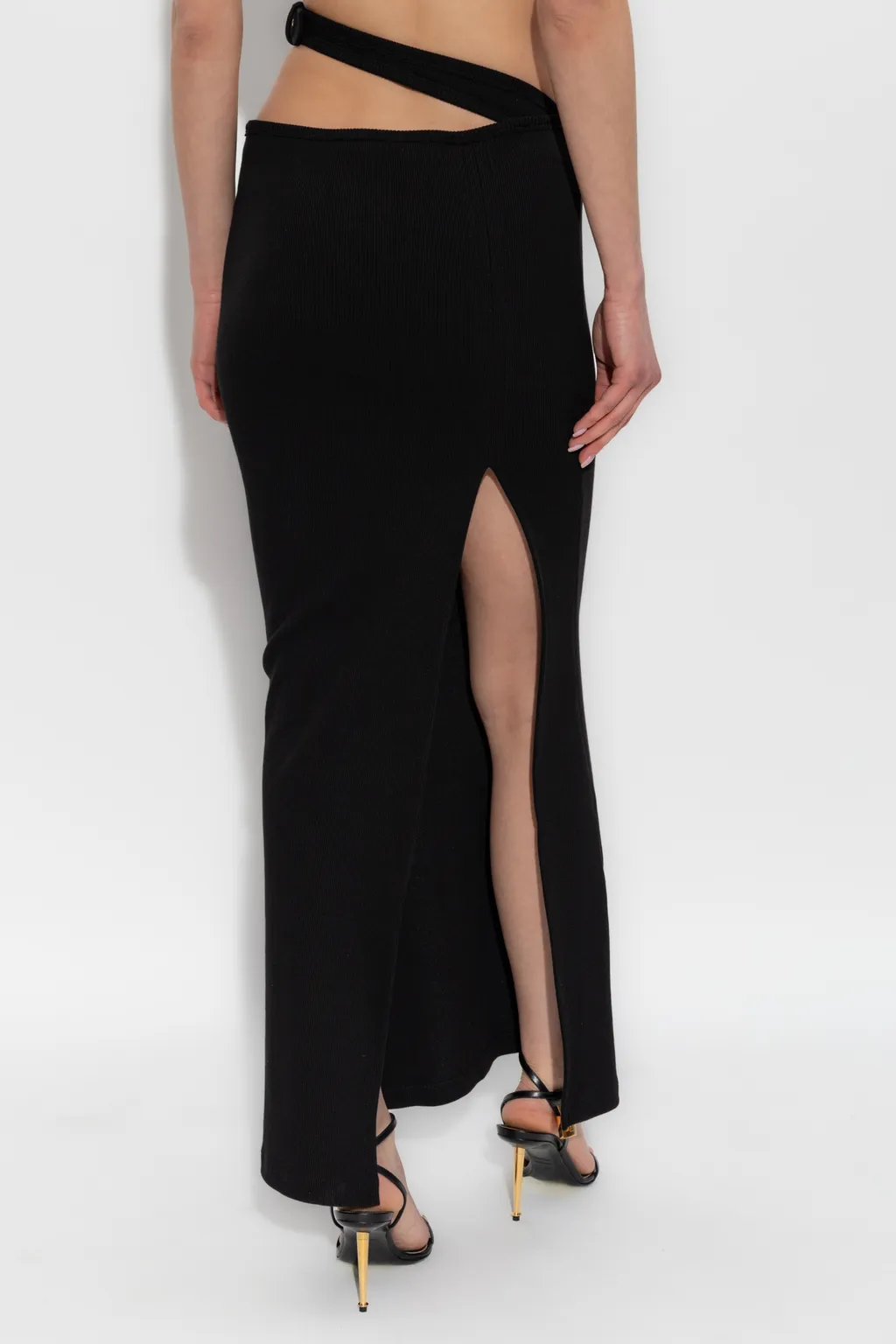 Asymmetric Belted Skirt