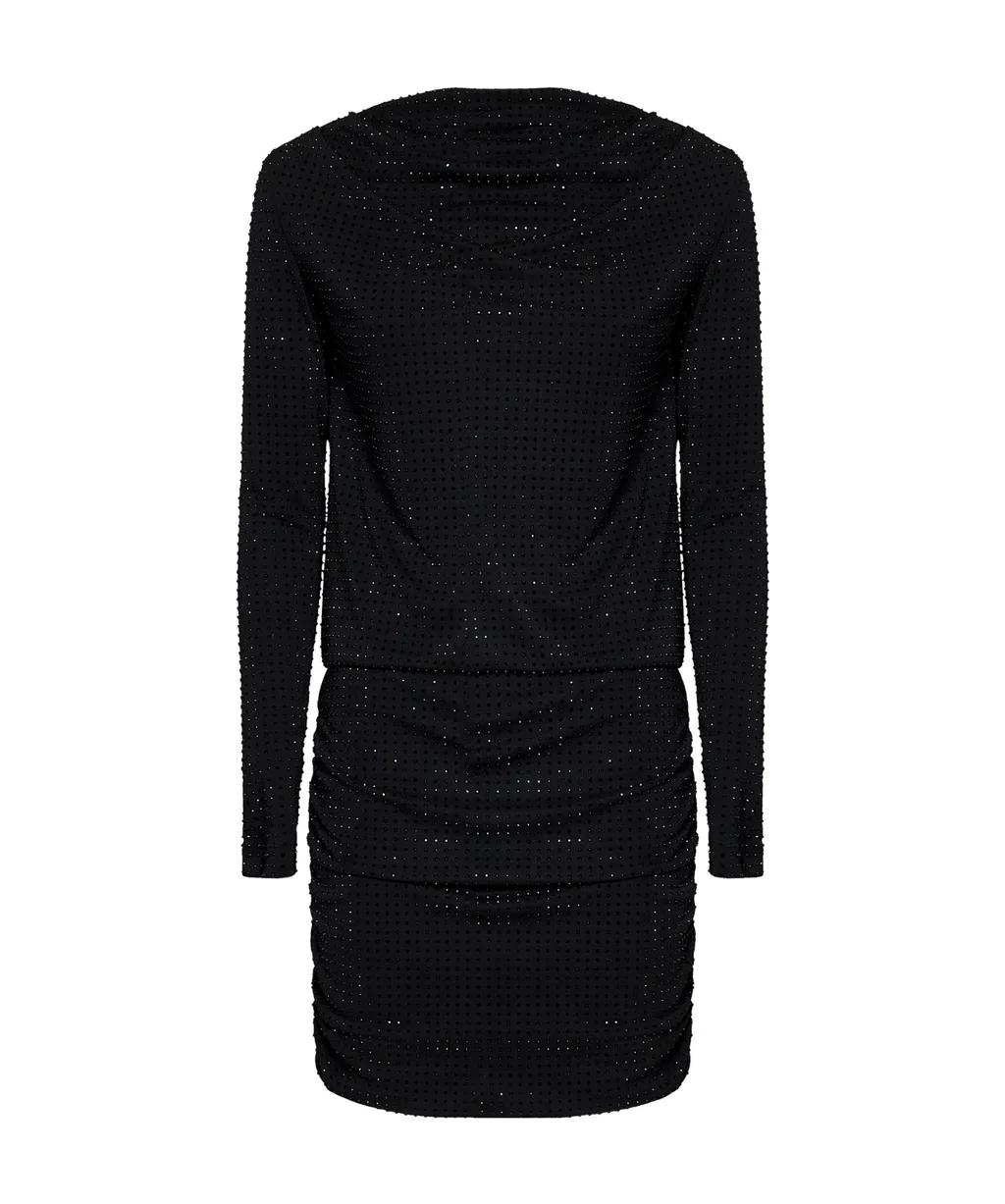 Draped Back Mini Dress