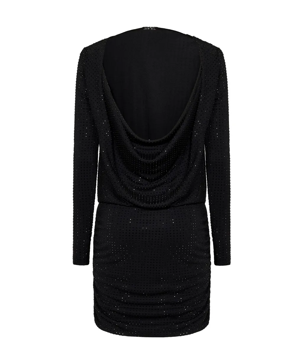 Draped Back Mini Dress