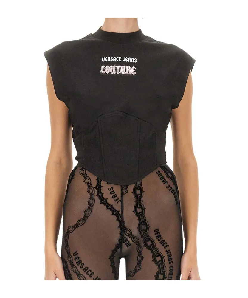 Logo Embellished Top