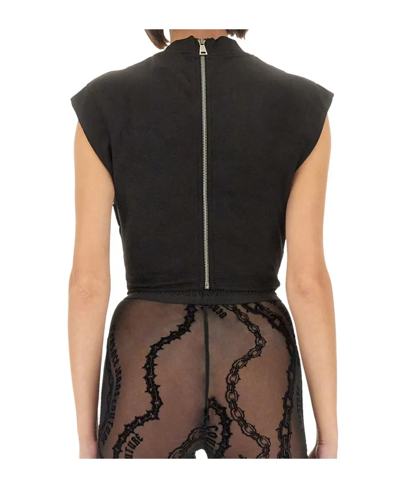 Logo Embellished Top