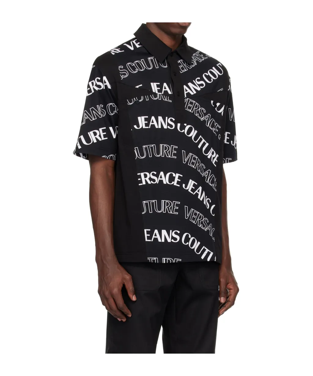 Printed Short-Sleeved Polo Shirt