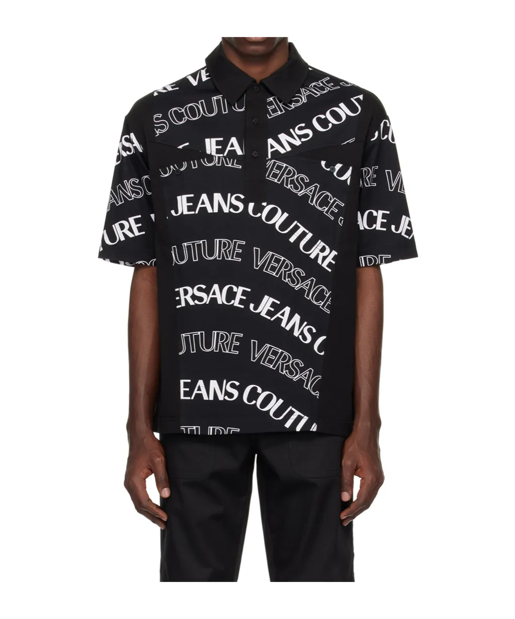 Printed Short-Sleeved Polo Shirt
