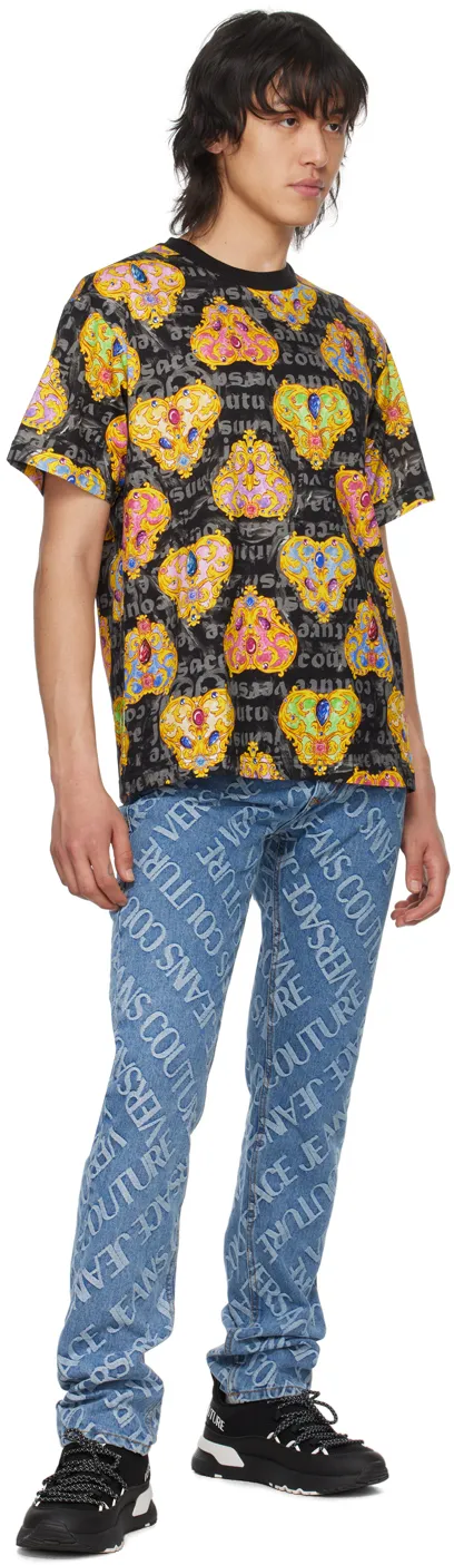 Round Collar Printed T-Shirt