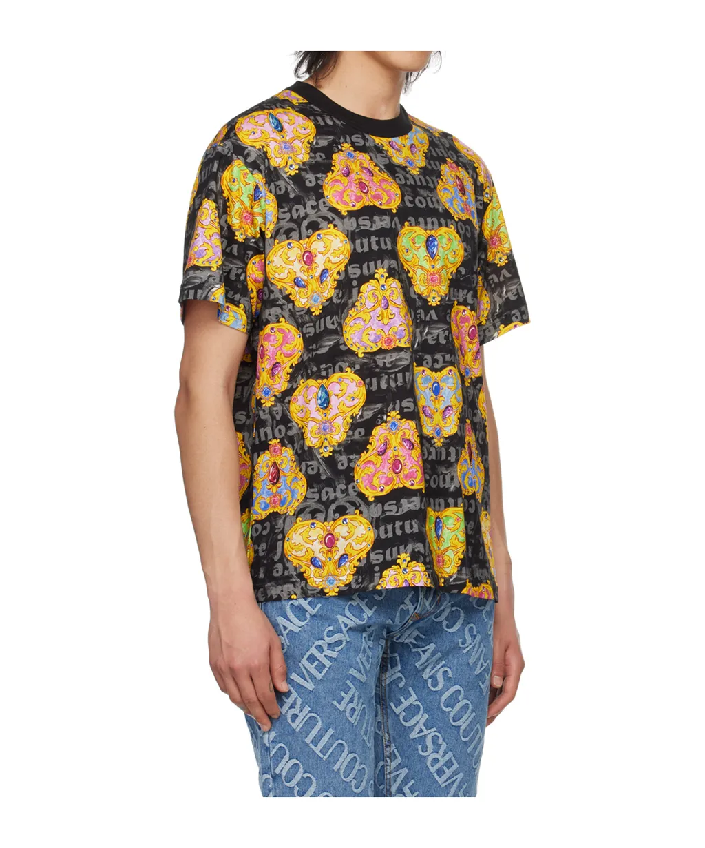 Round Collar Printed T-Shirt