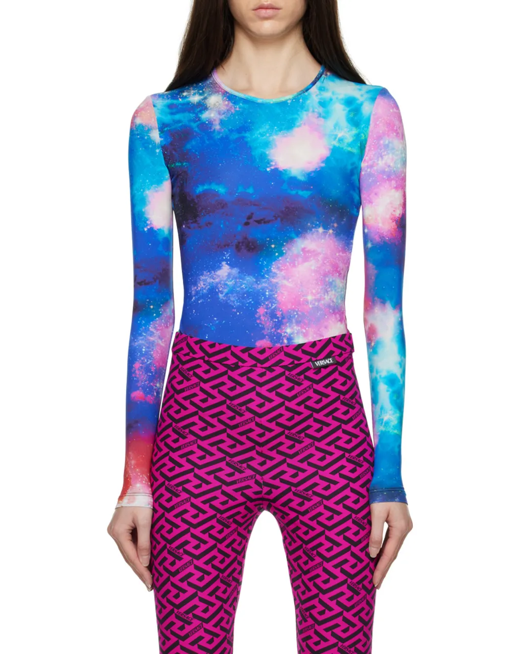 Abstract-Print Bodysuit