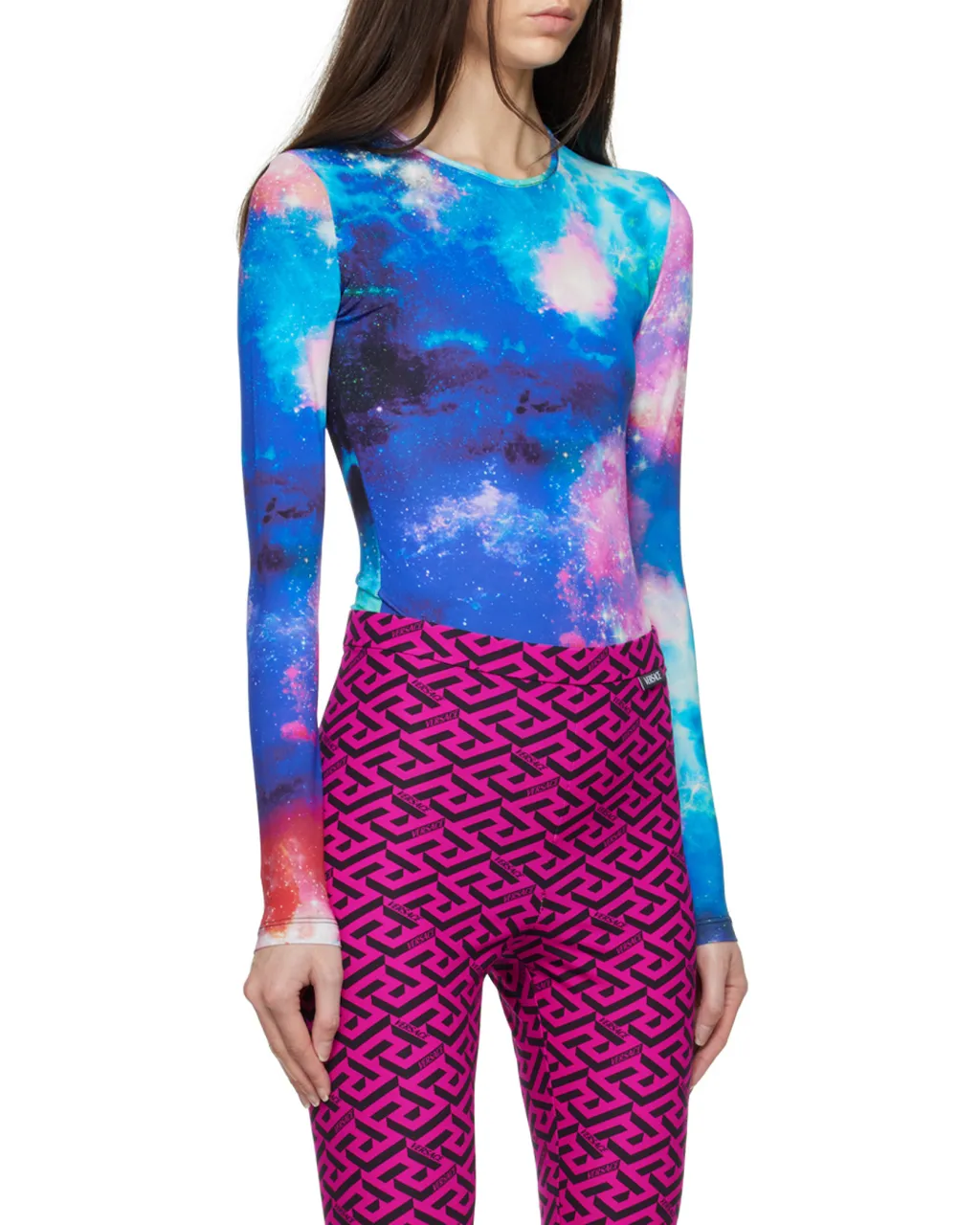 Abstract-Print Bodysuit