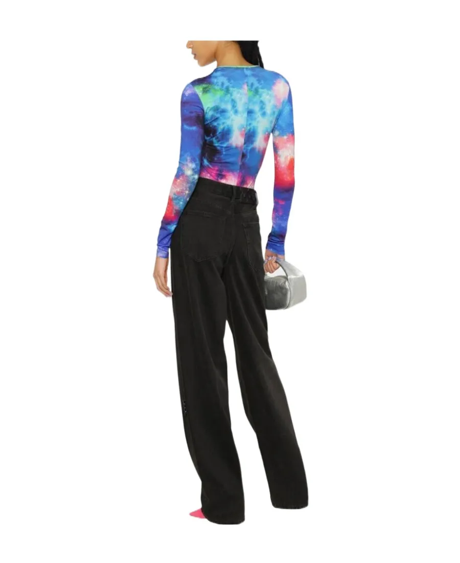 Abstract-Print Bodysuit