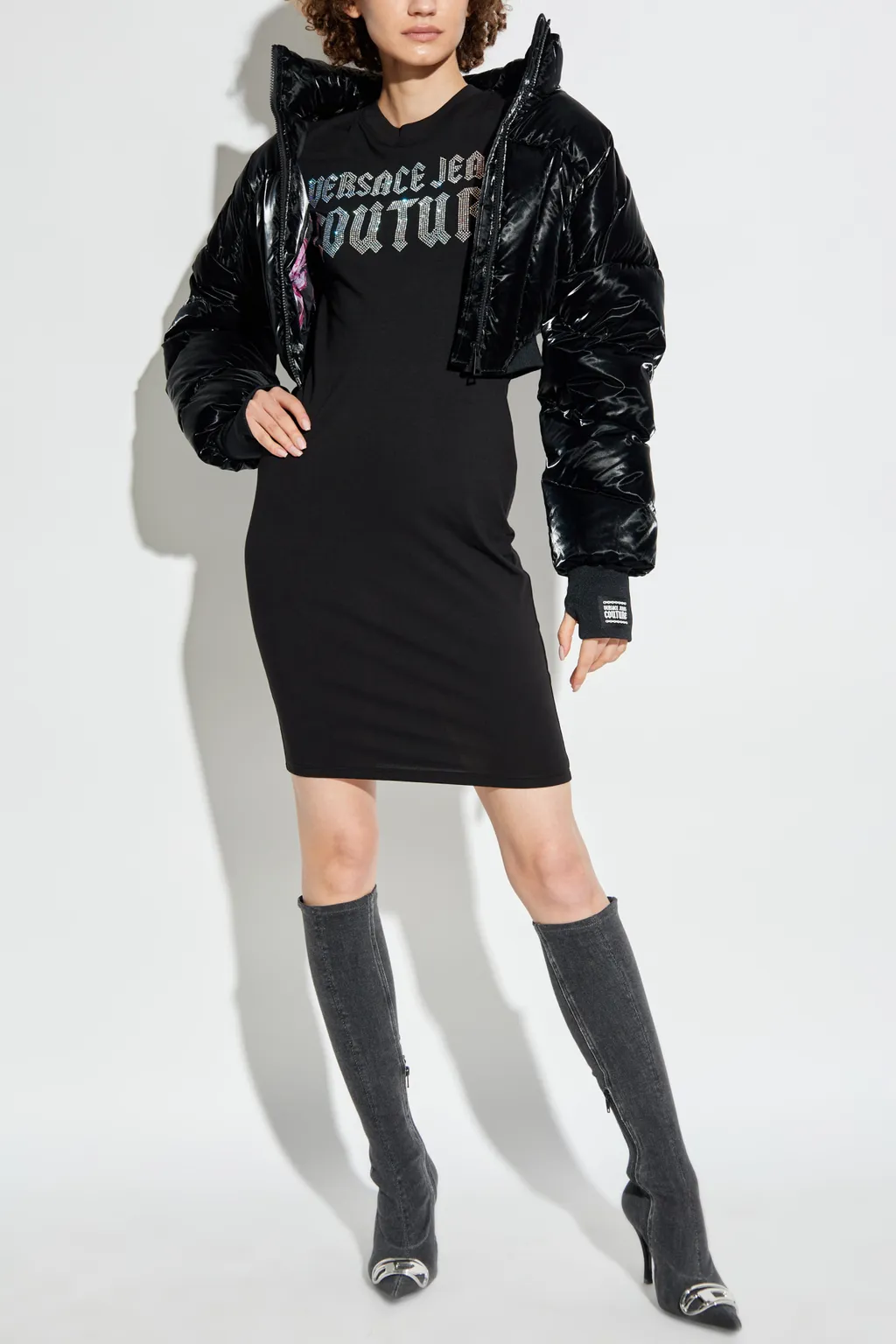Versace Jeans Couture Logo Midi Dress