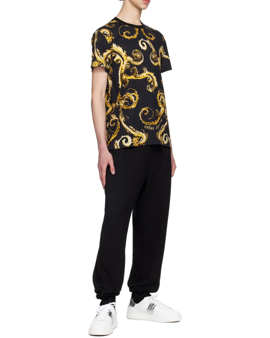 Barocco-Printed Crewneck T-Shirt