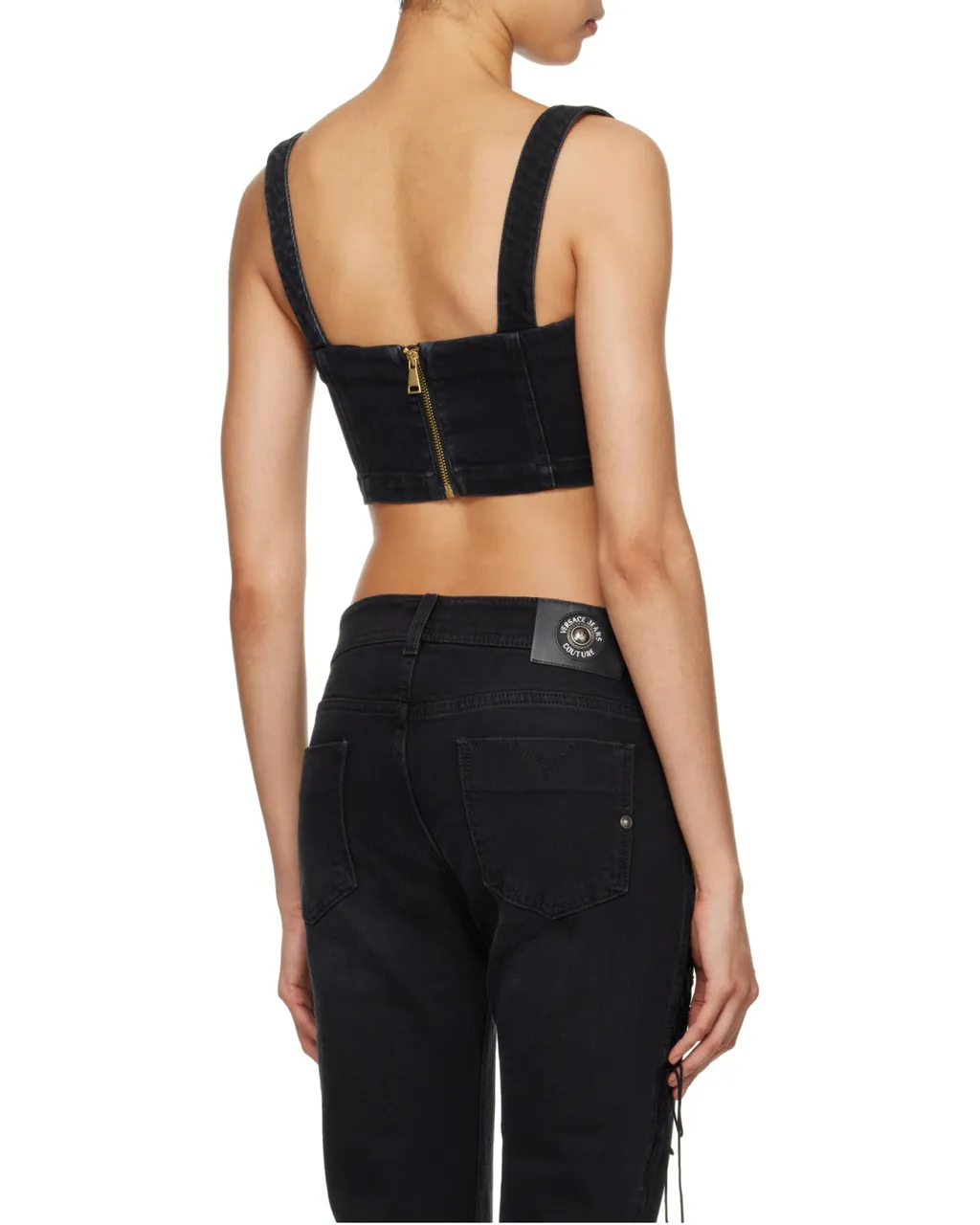 Denim Buckle Strap Top