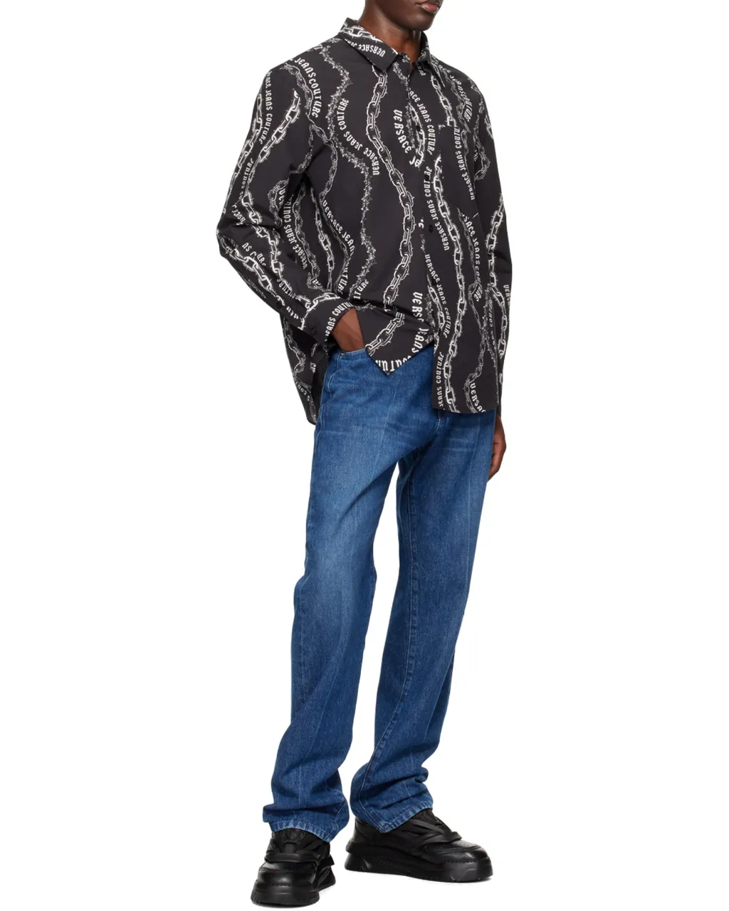 Chain Couture Printed Buttoned Shirt