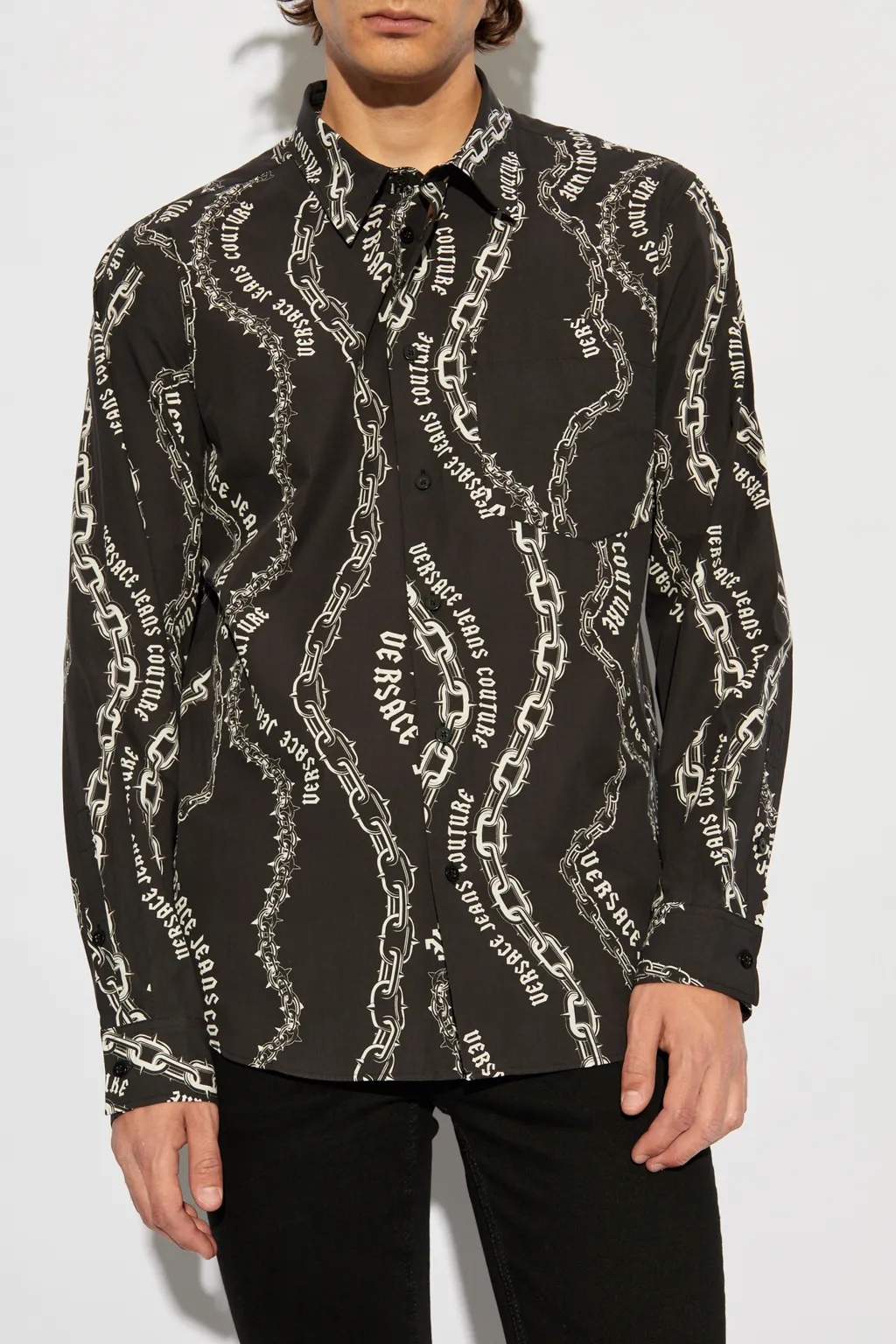 Chain Couture Printed Buttoned Shirt