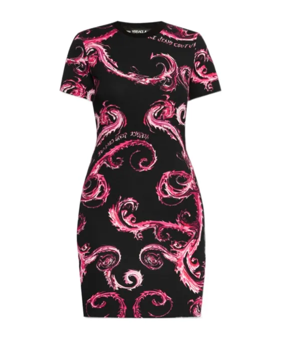 Chromo Couture-Print Mini Dress