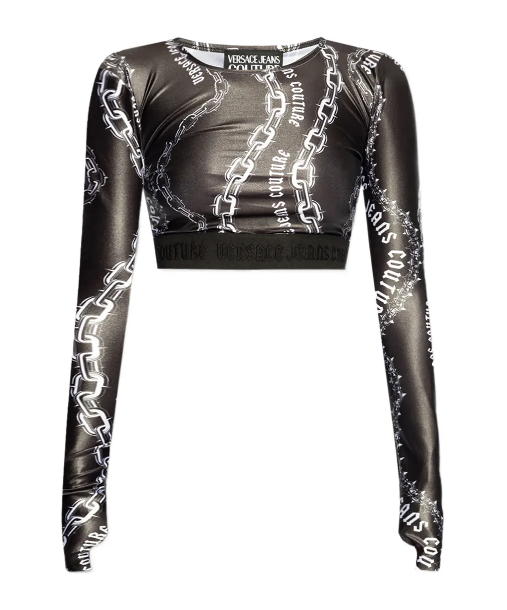 Chain Print Crop Top