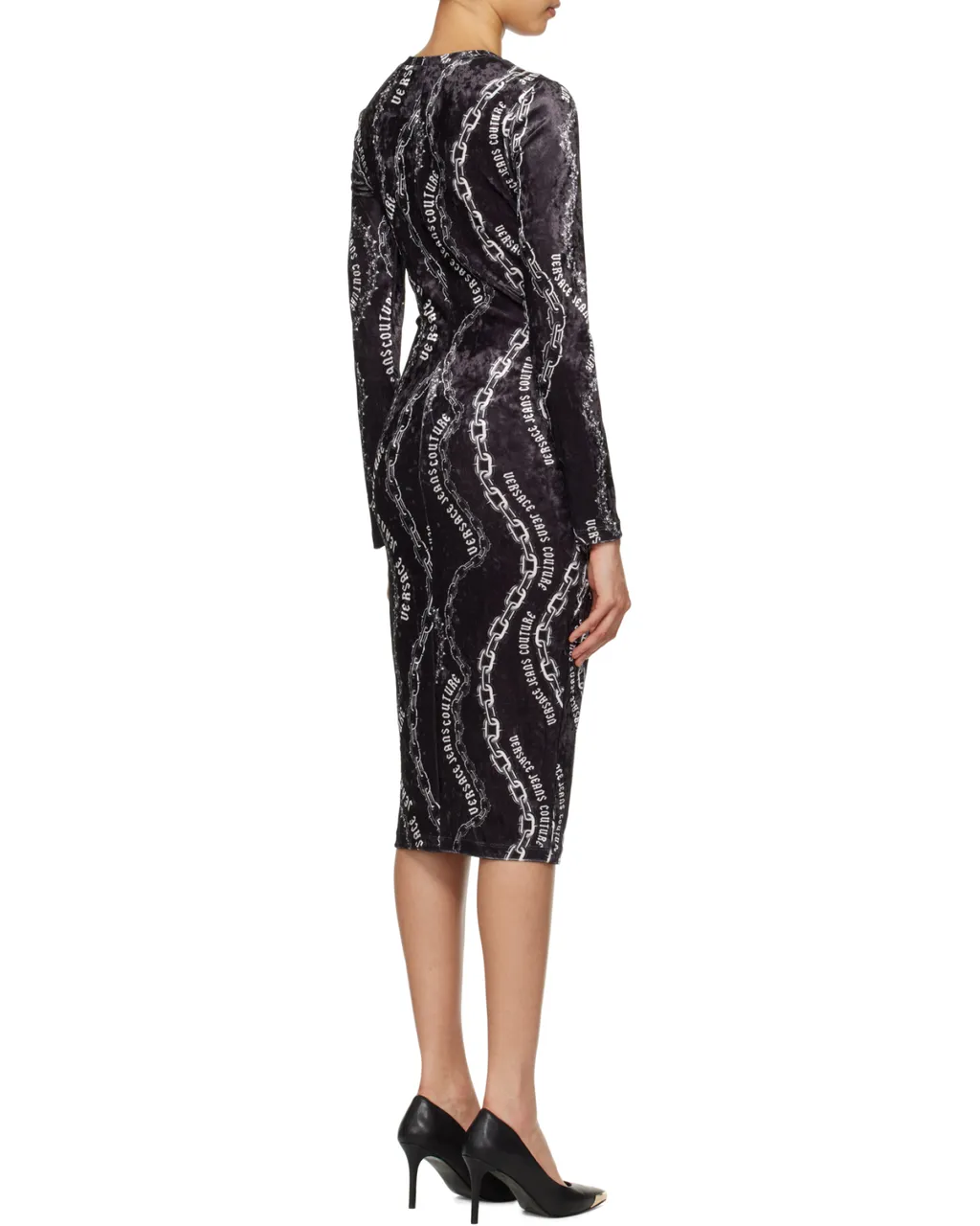 Chain Print Midi Dress