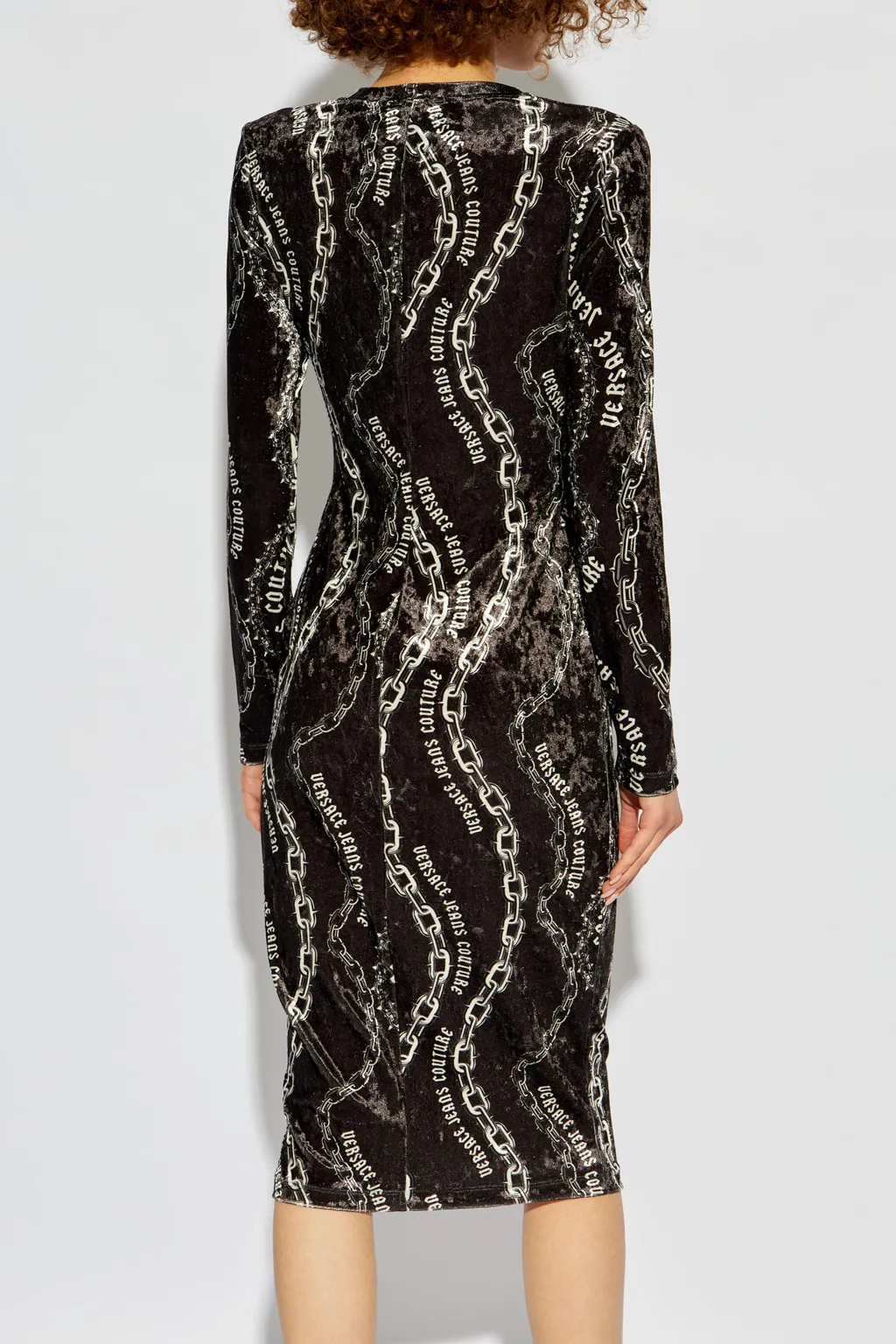 Chain Print Midi Dress