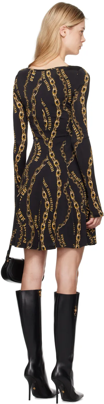 Chain-Link Print Mini Dress