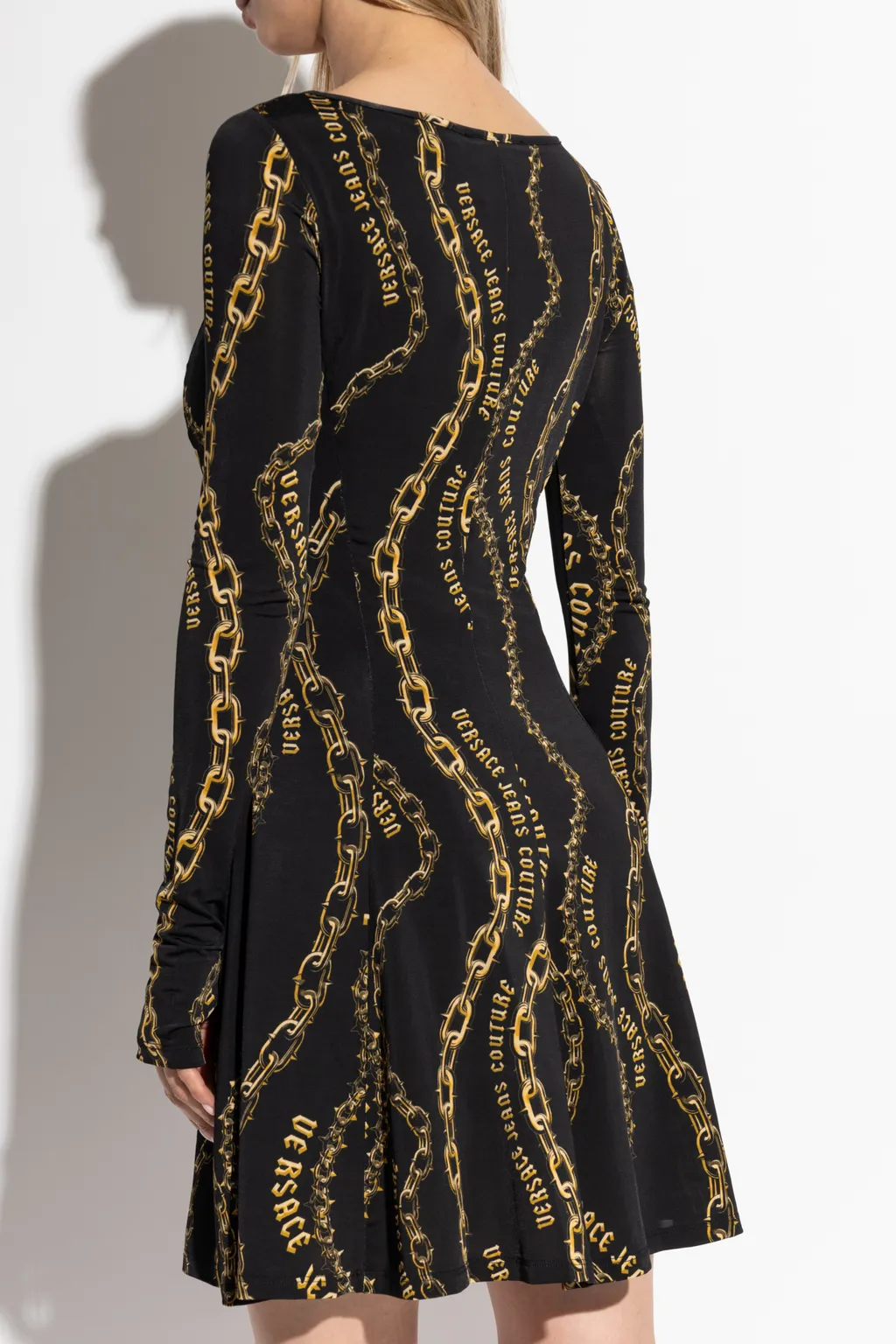 Chain-Link Print Mini Dress