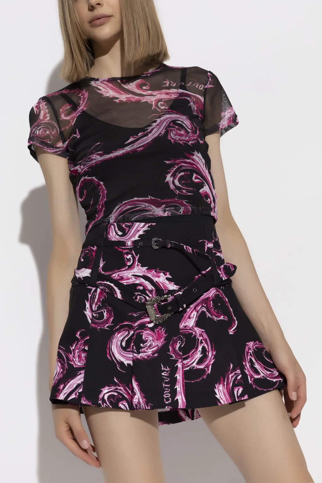 Barocco-Print Crop Top