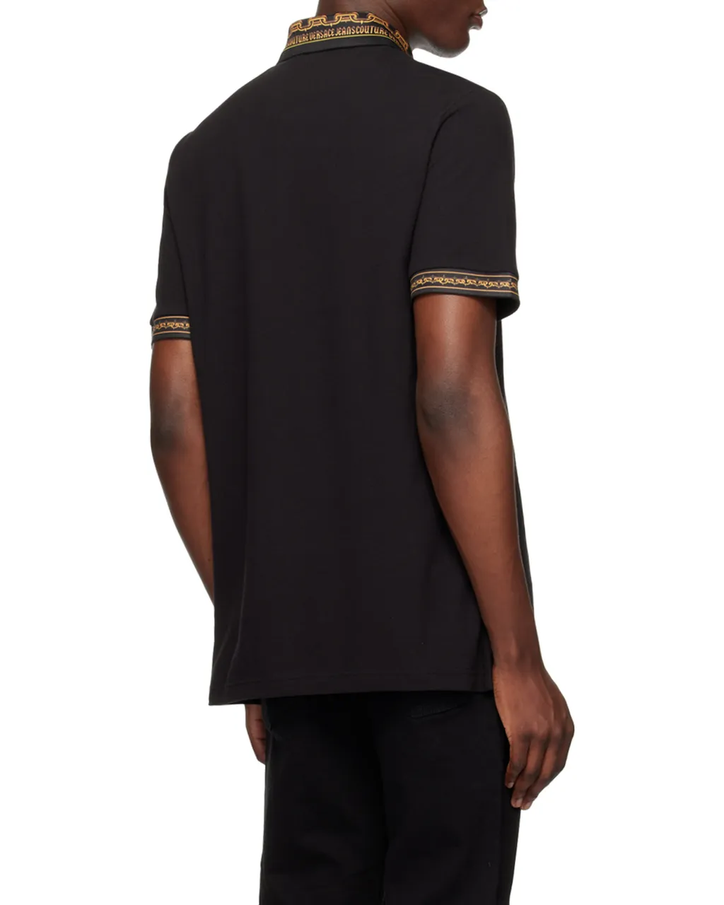Contrasting-Trim Piqué Polo Shirt