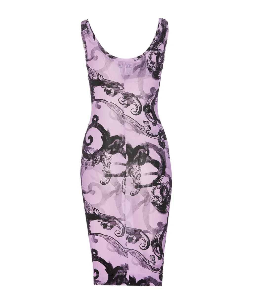 All-Over Printed Sleeveless Dress