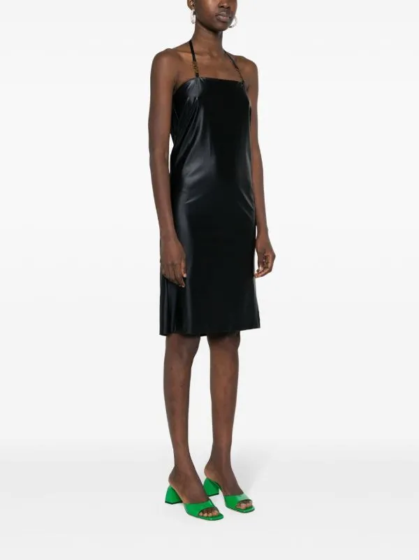 Logo Lettering Halterneck Dress