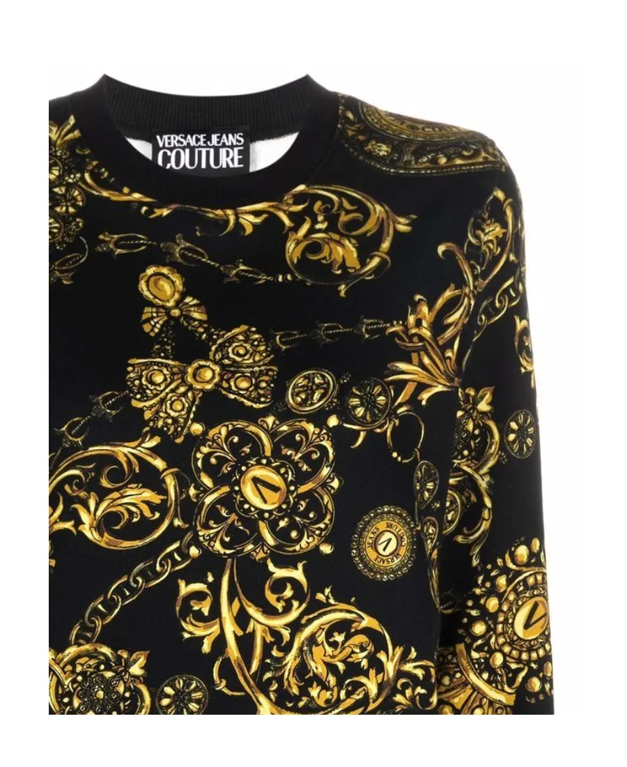 Baroque-Pattern Long-Sleeve Sweatshirt