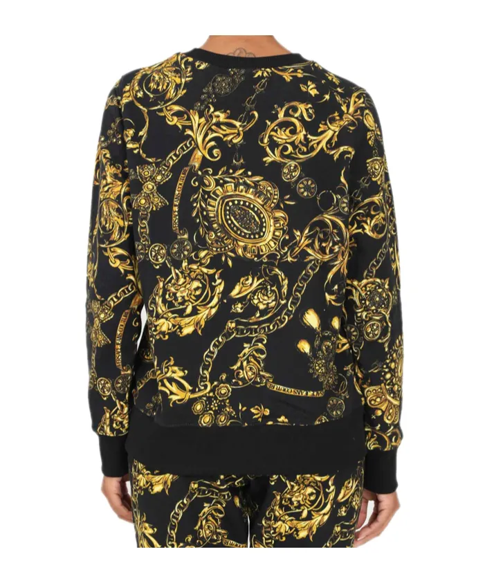 Baroque-Pattern Long-Sleeve Sweatshirt