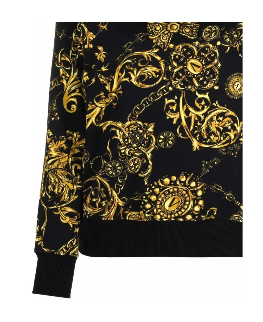 Baroque-Pattern Long-Sleeve Sweatshirt