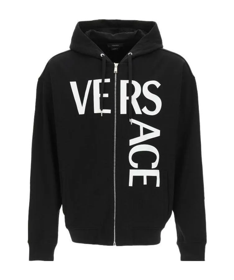 Logo Printed Zip-Up Hoodie