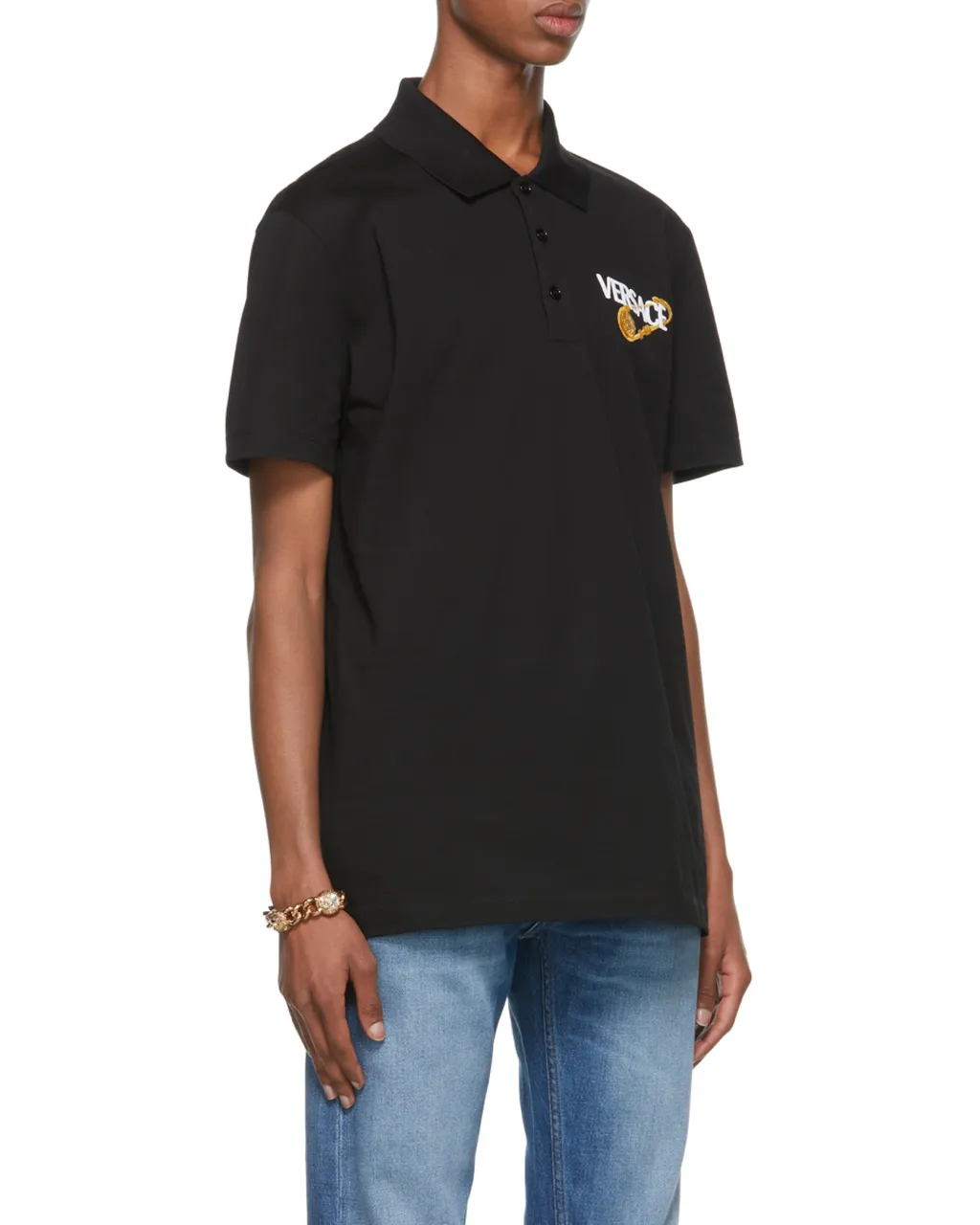 Safety Pin Short-Sleeve Polo Shirt
