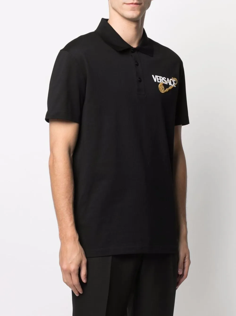 Safety Pin Short-Sleeve Polo Shirt