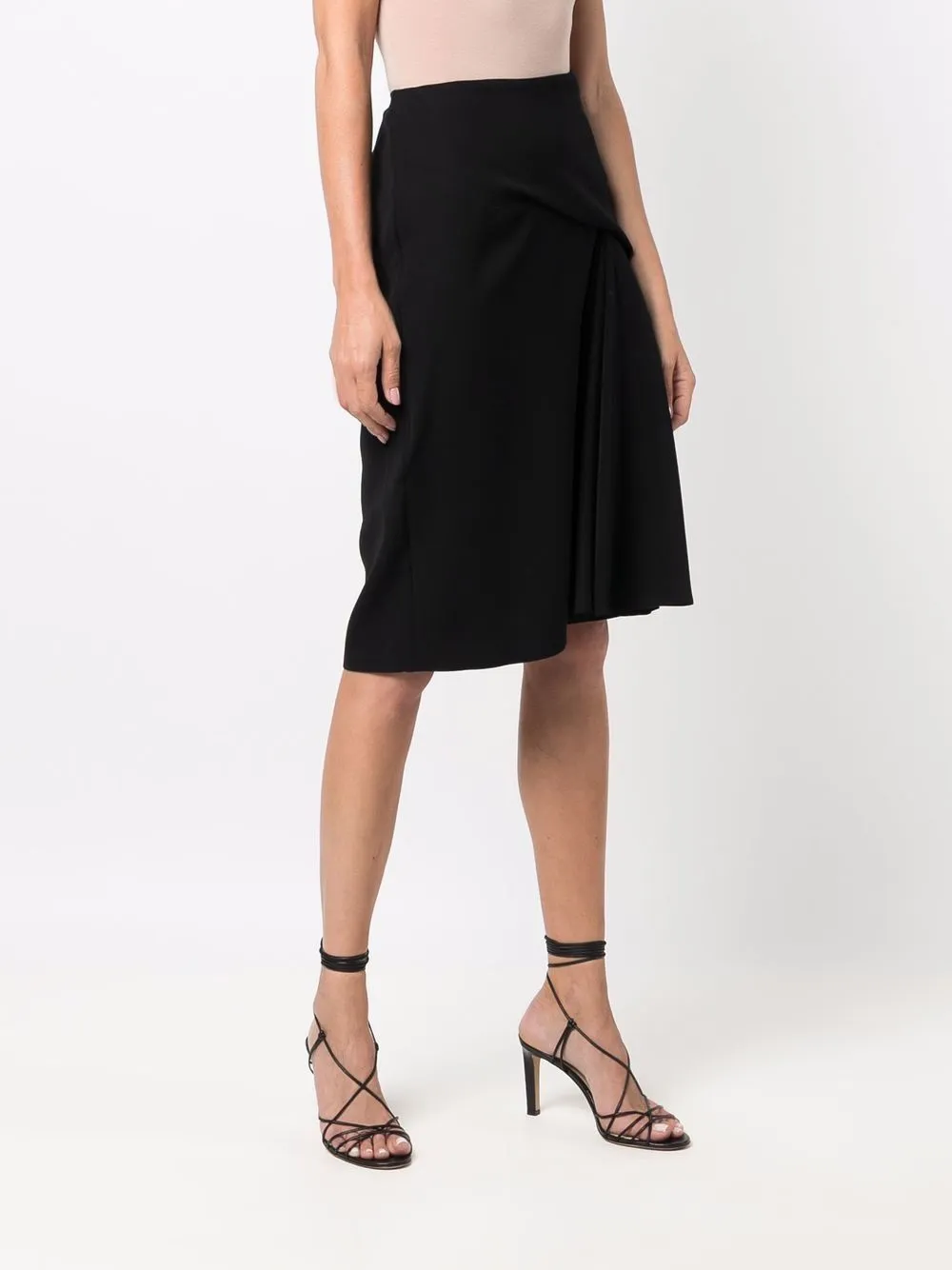 Pinch-Pleat A-Line Skirt