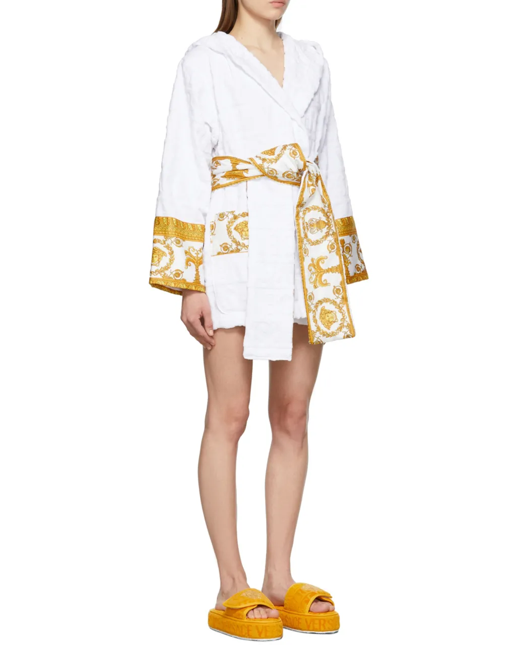 Baroque Printed Belted Waist Robe