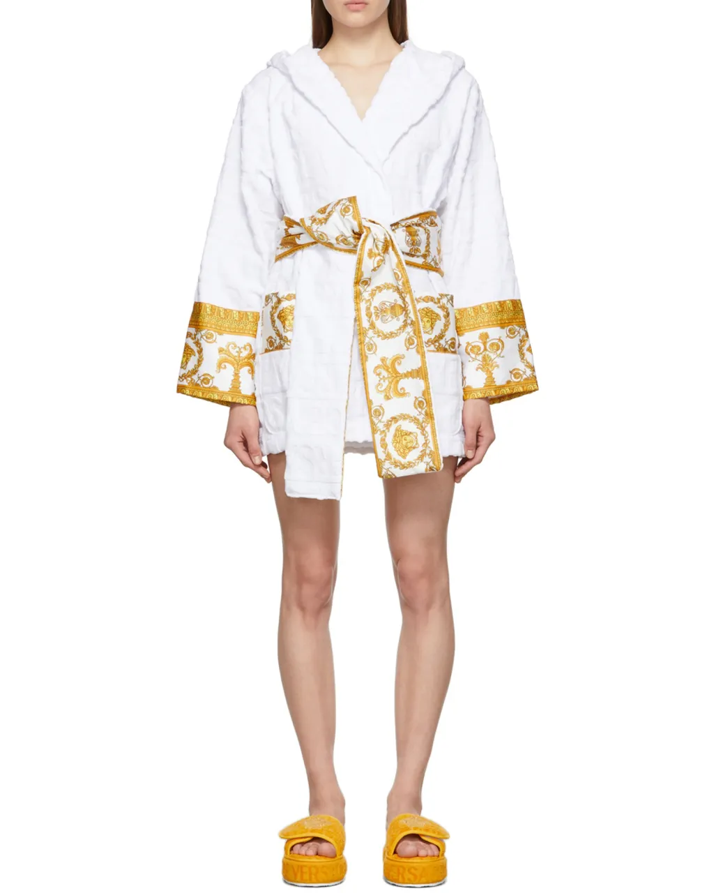 Baroque Printed Belted Waist Robe