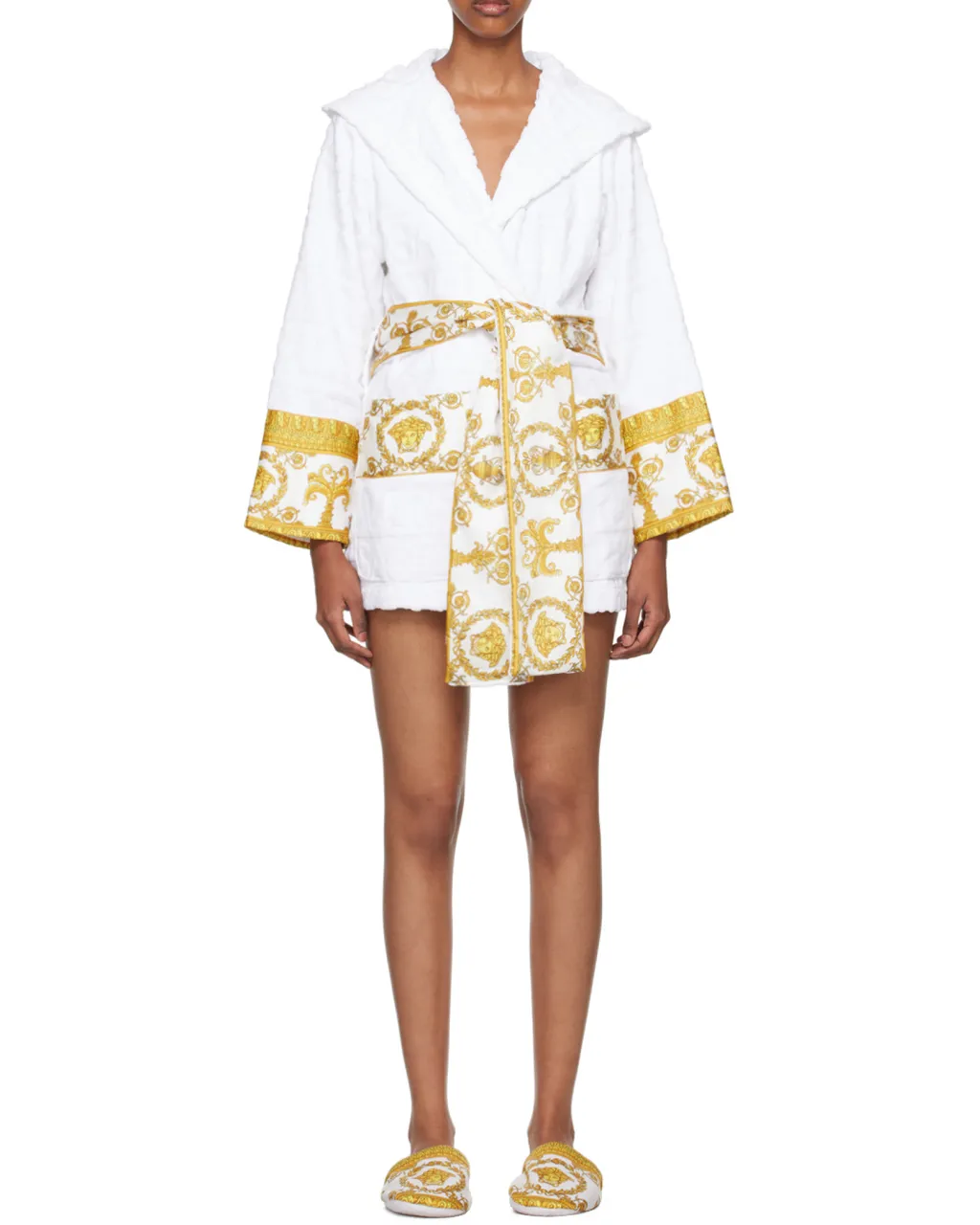Baroque Printed Belted Waist Robe