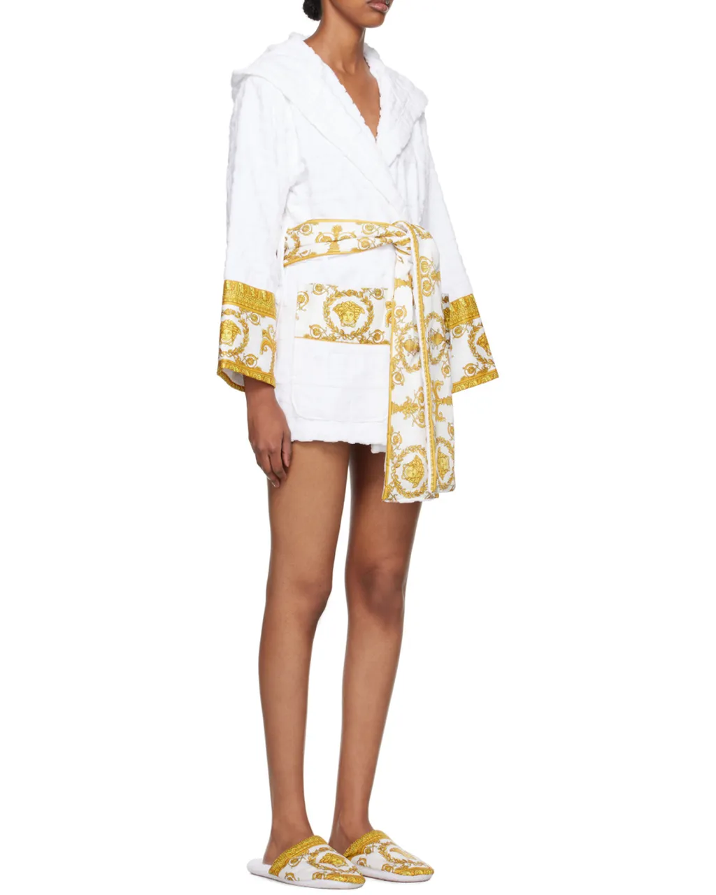 Baroque Printed Belted Waist Robe