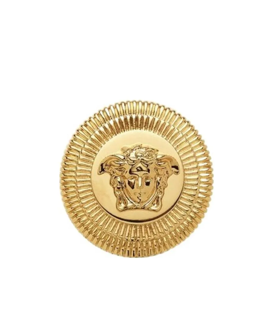 Medusa Biggie Logo Engraved Ring