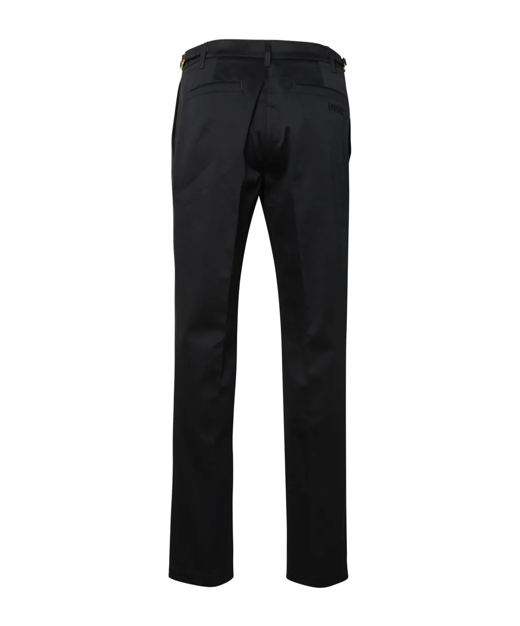 Pleat-Detailed Tapered-Leg Chino Trousers