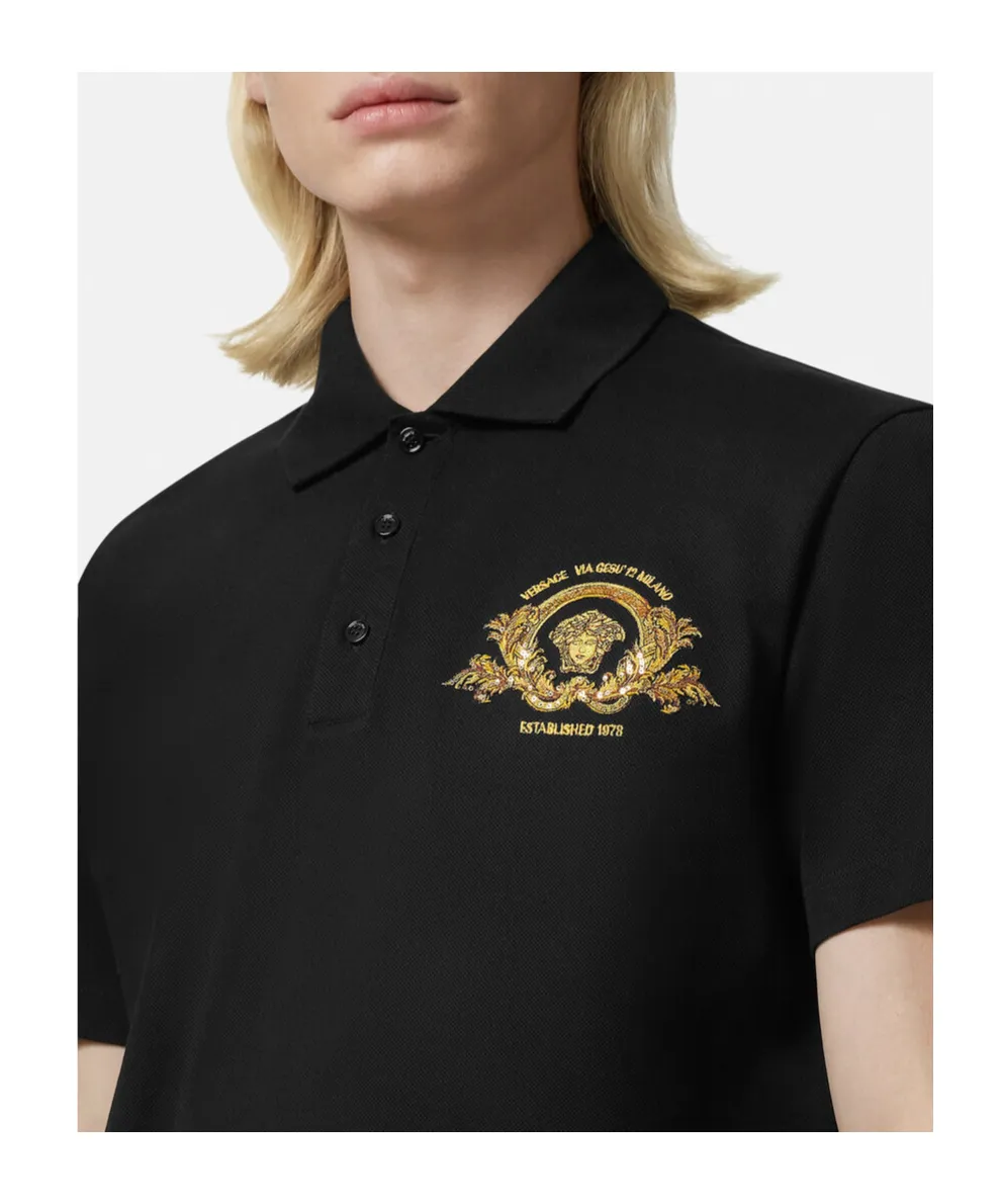 Coupe Blason Embroidered Short-Sleeved Polo Shirt