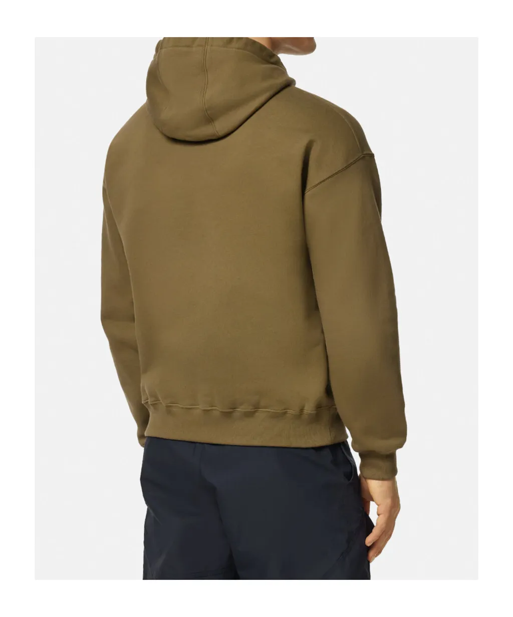Medusa Head Detailed Drawstring Hoodie