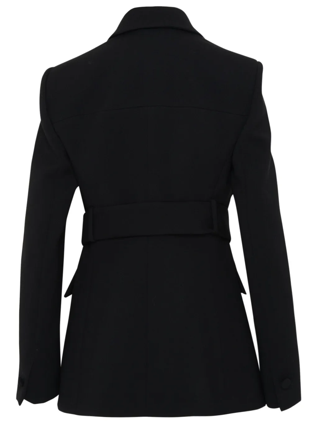 Belted Waist Single-Breasted Blazer