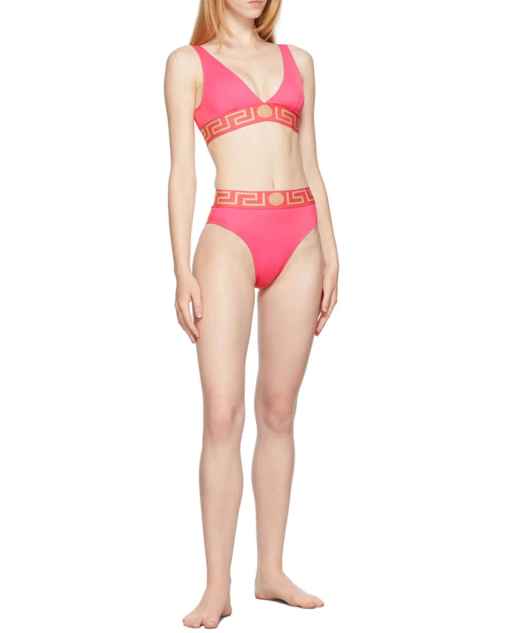 Greca High-Waist Bikini Bottoms