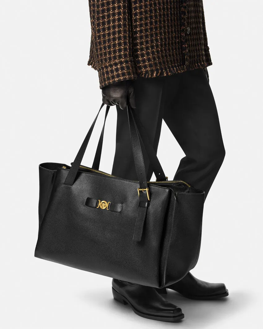 Medusa Plaque Top Handle Bag