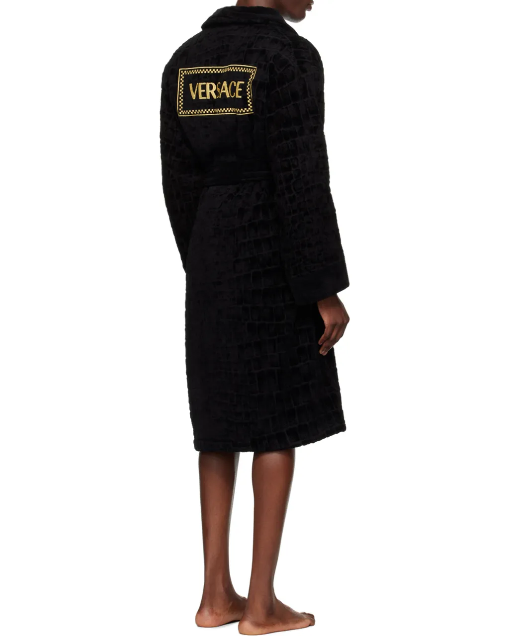 Long-Sleeved Belted Bathrobe