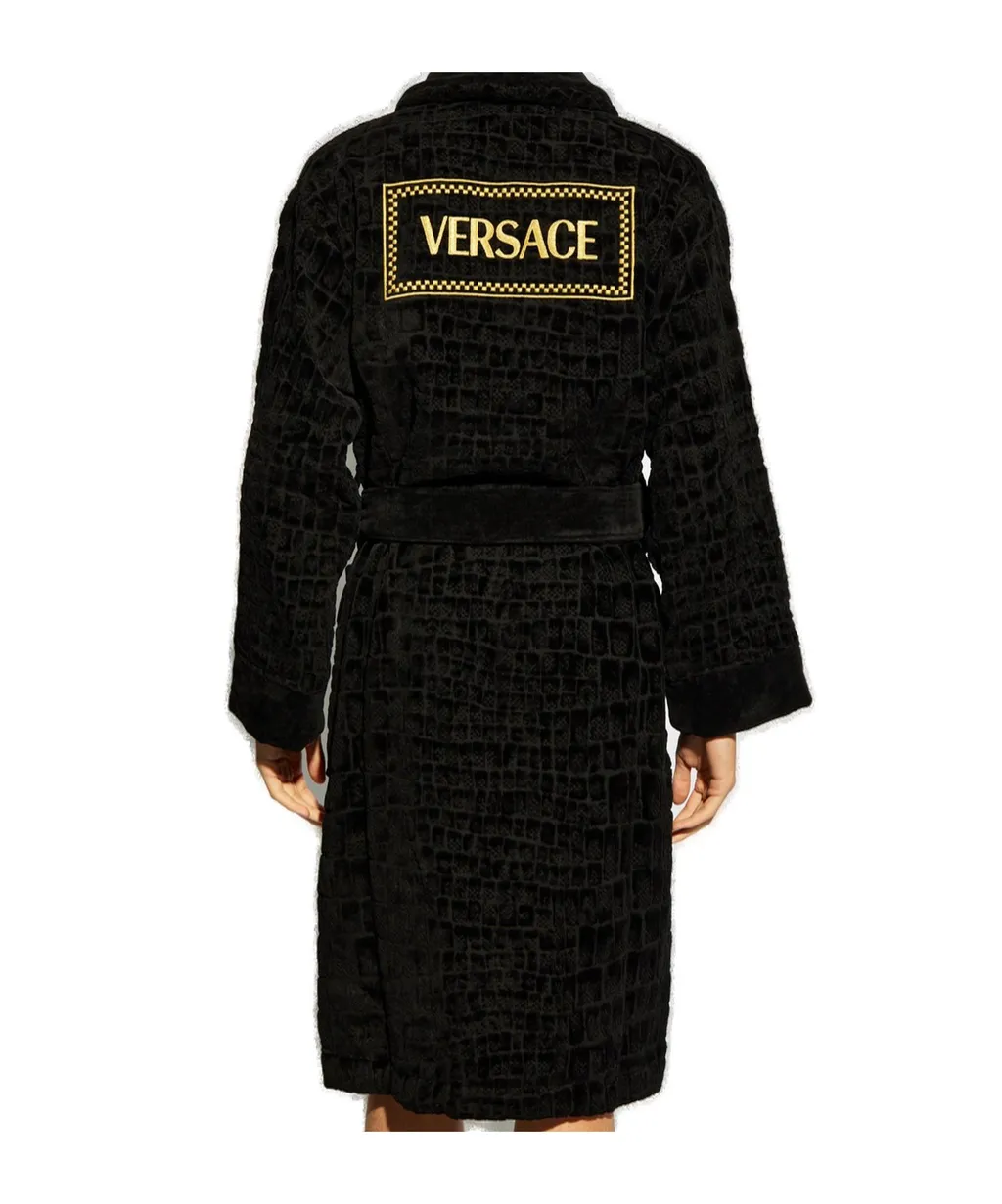 Long-Sleeved Belted Bathrobe