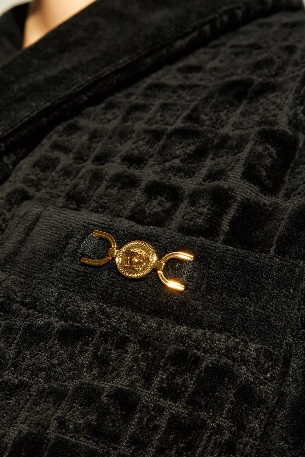 Long-Sleeved Belted Bathrobe