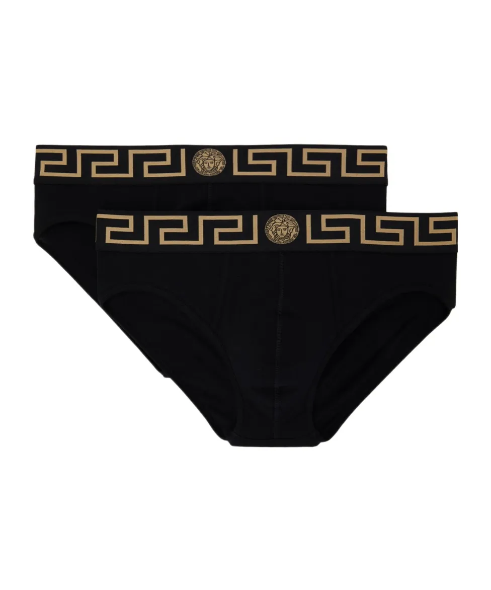 Greca-Detailed Pack Of Two Boxer Briefs